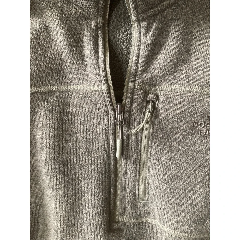 The North Face Mens Gordon Lyons Quarter Zip Fleece Pullover Olive Green Large